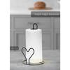 Paper Towel Holder Stainless Napkin Holder Steel Bathroom Towel Holder Organizer Heart Black