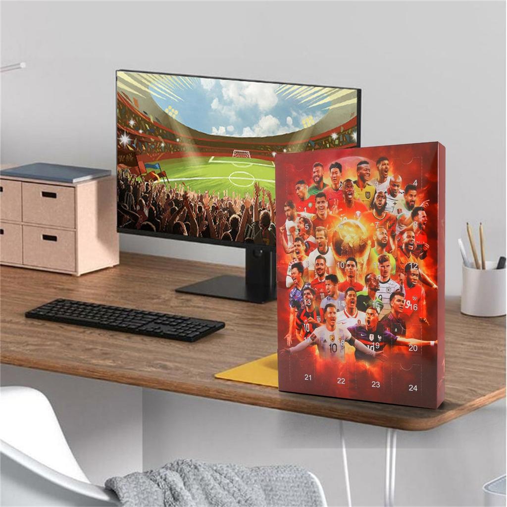 2024 Countdown Advent Calendar Soccer Kit, 24 Days Building Advent Calendars Soccer Party Favors Sports Birthday Christmas Supplies
