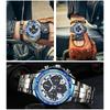 Top Brand Luxury Sport Watch For Men Quartz Chronograph Date Luminous Full Steel Wrist Watch