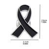 Melanoma Cancer Black Ribbon Pin Awareness Funerals Memorial Pin Black Bow Brooch Pin  Funeral