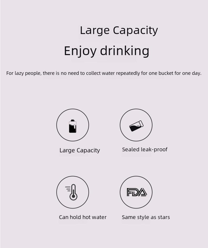 Спортивная бутылка для воды Gradient Summer 2023: Большая емкость, портативный, популярный дизайн