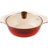 Ripe Red, 8-inch Pot (serves 3-4), Induction Compatible, Ceramic Coated, Vegetto Marche, RB-1241