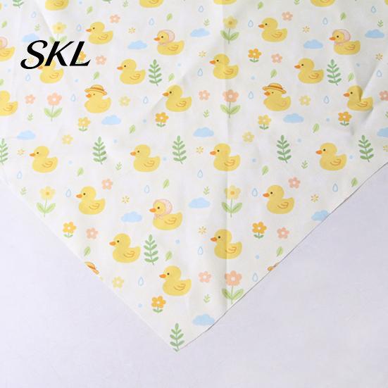 Dog Bandana Soft Fabric Cute Duck Cat Bandana, Yellow Print Pet Breathable Scarf Scarf, Adjustable Triangular Neck for Cats Small Dogs