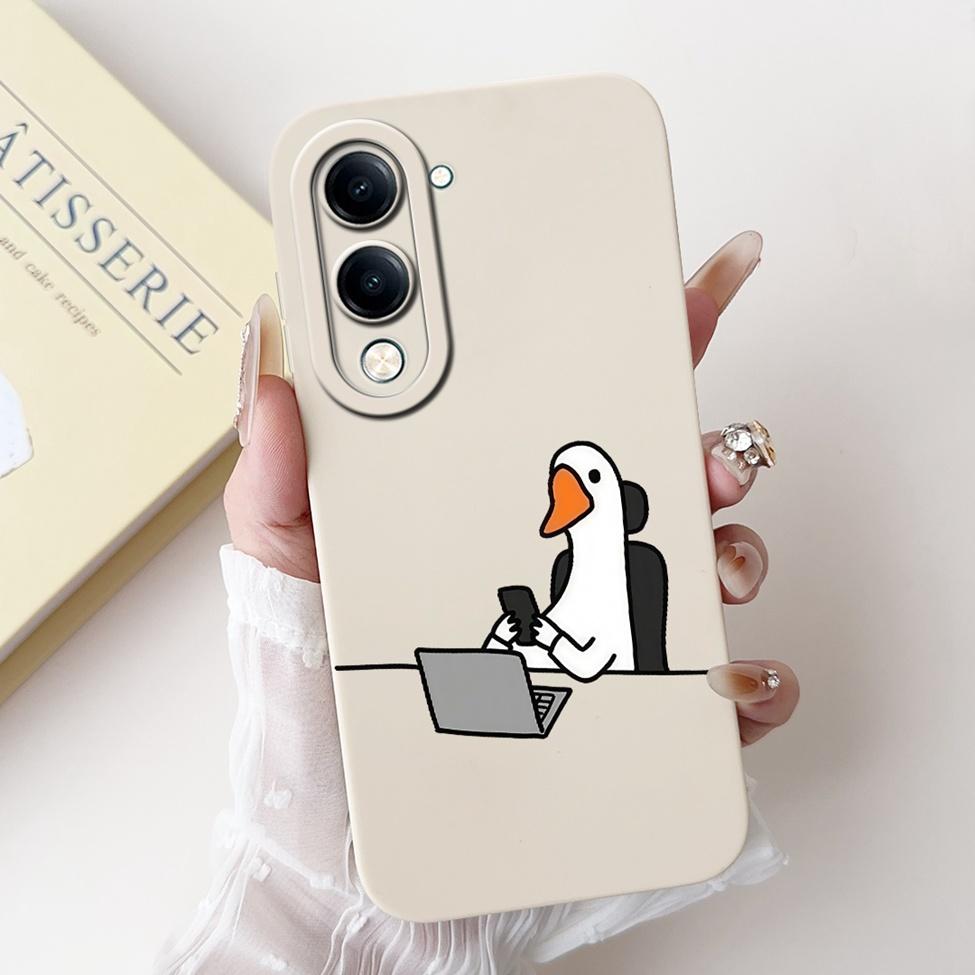 For Vivo Y04 Case V2430 Silicone Cute Cat Fashion Butterfly Flowers Love Painted Back Cover For Vivo Y04 4G Phone Case Bumper