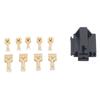 10 Set 5 Pin Terminal Relay Case Holder with 30pc 9.5mm 20pc 6.3mm Terminal ABS Relay Connector 12V 30A/ 40A