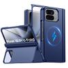 Для Google Pixel 10 Pro Fold с магнитной зарядкой [Скрытая подставка][Защитное стекло][Защита шарнира] Тонкий ударопрочный защитный чехол для телефона - Черный