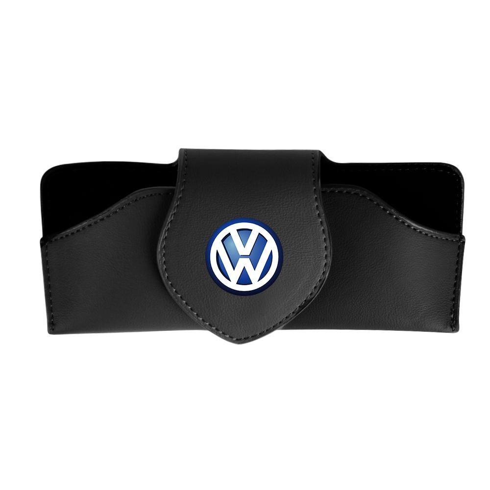 Hub Caps Car Leather Glasses Case Sun Visor Sunglasses Clip Organizer Box For Volkswagen Golf Beetle Passat B8 VW Jetta Rline Po