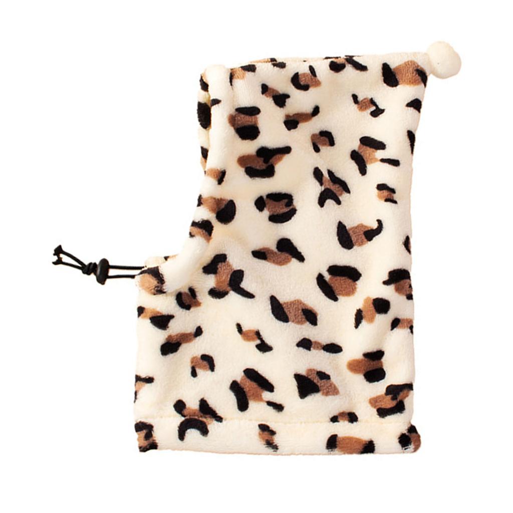 Small Dog Plush Cap for Halloween with Leopard Print Pet Birthday Party Props Hat Dogs Adjustable Strap Pullover Hat