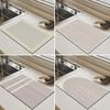 Non-Slip Diatomite Mat Dish Drainer Rug Kitchen Drain Pad Absorbent Coffee Mats Quick Drying Kitchen Rugs Sink Draining Mat