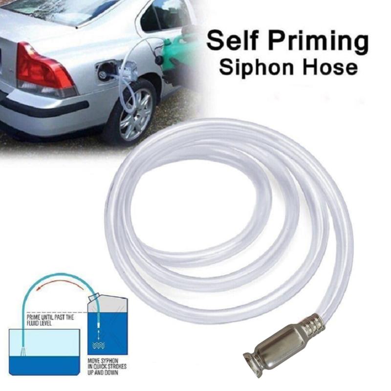 1pc Oil Fuel Liquid Transfer Copper Siphon Pump Long Suction Pipe Portable for Vehicle Boat Gardening Emergency Supply