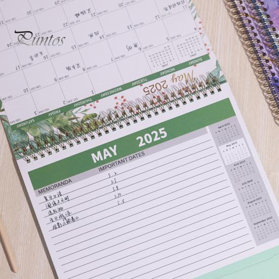 2025 Desk Calendar 12 Months Standing Flip Calendar Desktop Stand Up Calendar Daily Life Planner Organizer for Office Kitchen Classroom