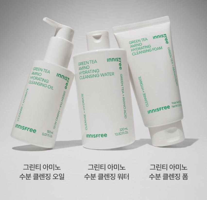 Innisfree Увлажняющее очищающее масло с аминокислотами зеленого чая 150 мл