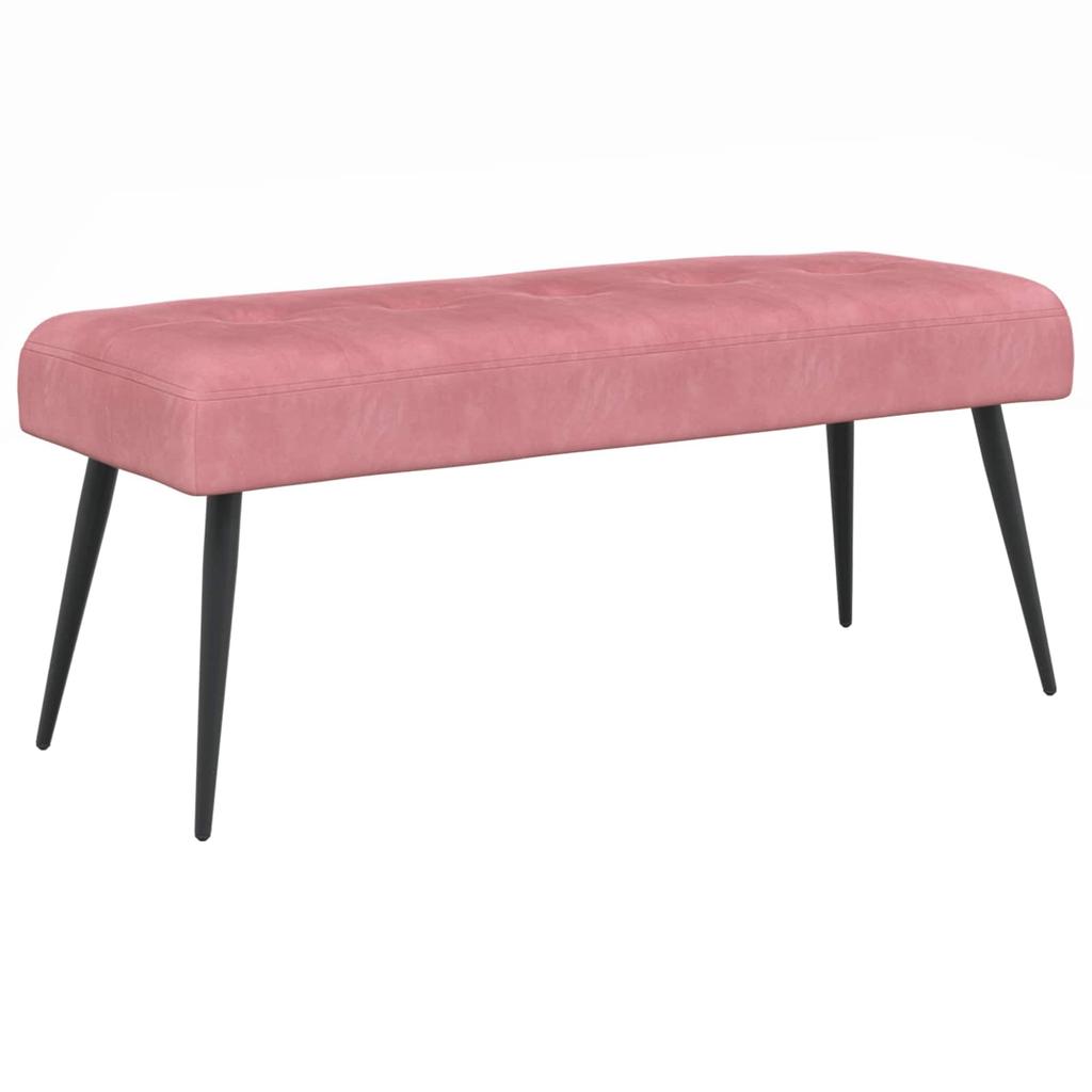 Button Tufted Bench Pink 110 x 40 x 46 cm Velvet