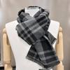 Men's Winter TR Fleece Check Muffler HL4C059