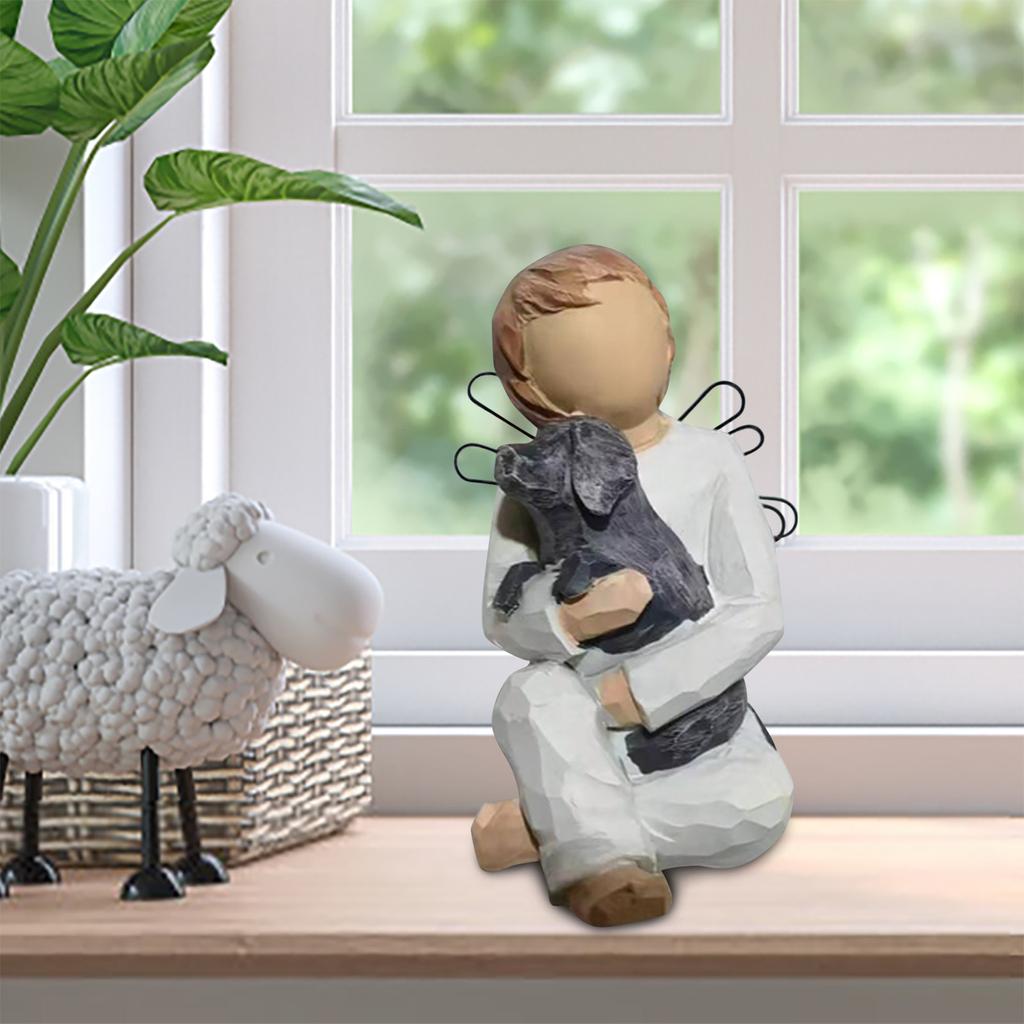 Embracing My Happiness Tabletop Resin Decor Ornament Figure Sympathy Pet Memorial Gift