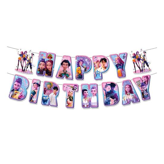 Набор для украшения на день рождения K-POP Witch Squad Тематический баннер, воздушные шары и таблички для празднования в музыкально-танцевальной тематике, фан-встреч, украшения класса