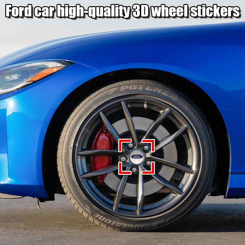 4Pcs 56 60 65mm ABS Wheel Center Hub Cap Badge For Ford Focus Fiesta Ranger Mondeo Kuga Mustang Auto Exterior Tuning Accessory