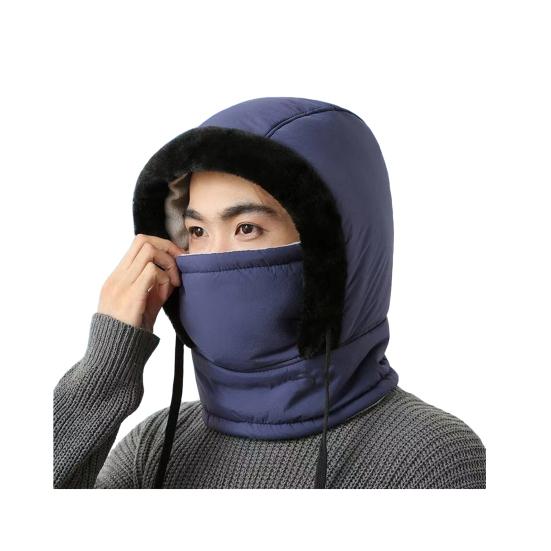 Шапка для верховой езды Ветрозащитная Зимняя Защита лица с Дышащей Областью Носа и Рта Теплая Бархатная Подкладка Покрытие 360 Градусов Лыжный Гейтор для Шеи