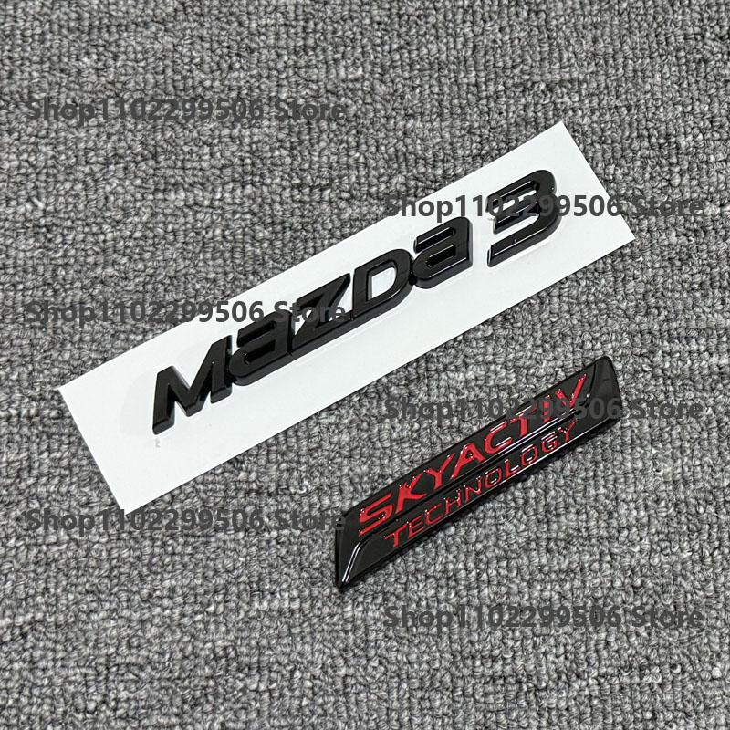 Черный ABS Значок для Mazda 3 2014-18 хэтчбек седан Логотип Автомобиль Передняя решетка Багажник Задняя дверь Значок Наклейка Креативная модификация rkwad05