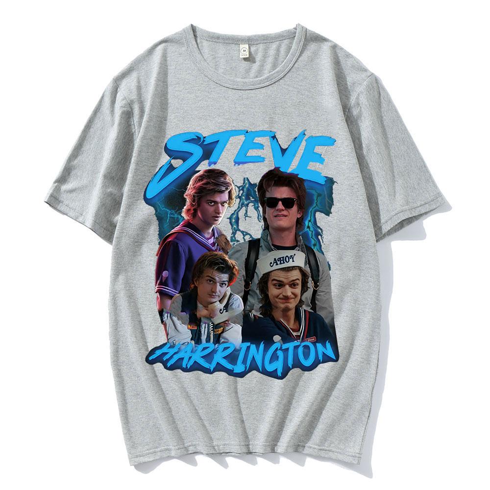 Steve Harrington Tshirts Unisexs Harajuku Graphics Print Tshirt Short Sleeve Cotton Oversize Streetwear Unisex T Shirt