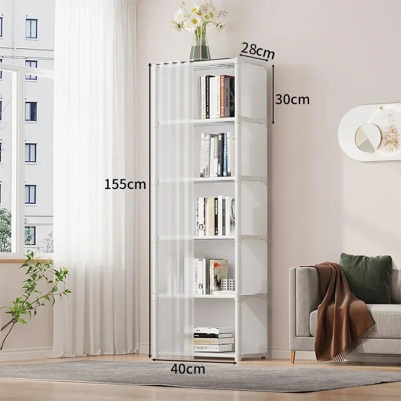 Dustproof Bookshelf Strong Load-bearing Capacity Cloth Wardrobe Simple Wardrobe Simple High-capacity Multipurpose Storage Rack