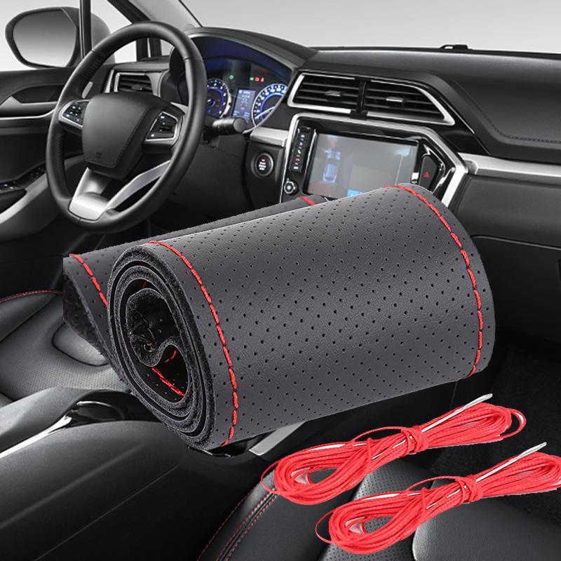 Чехол на руль из натуральной кожи, ручной работы, нескользящий, верхний слой из коровьей кожи, впитывающий пот, универсальный для всех сезонов.