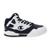Champion 3 Point Tech Mid S22273 Sneakers with White and Size Cm Men's One-Point Logo, Navy, 25.0
