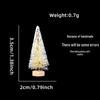 White Mini Christmas Tree Desktop Ornament - Small Christmas Decorations for Window Display