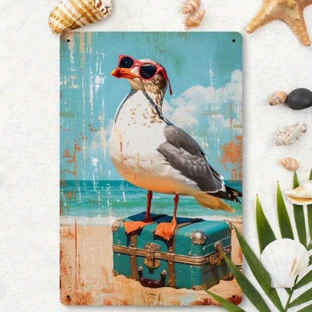 Винтажный жестяной арт Чайная чашка Стаканы Чемодан Декор для дома