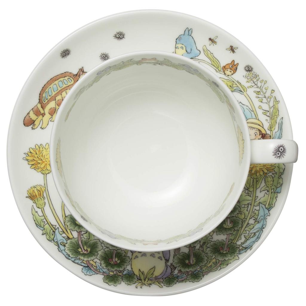 Чашка для молочного чая Noritake Блюдце 325 мл Мой сосед Тоторо Одуванчиковая серия Подходит для микроволновой печи 1 шт. Костяной фарфор и T97285A/4660-2
