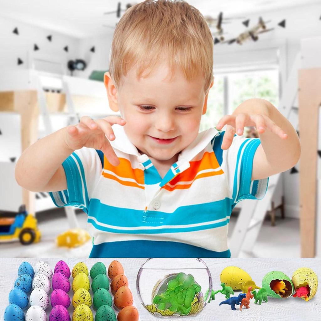 24 шт., растущие в воде яйца динозавров, пасхальные яйца динозавров, идеально подходят для школьной вечеринки, обмена подарками
