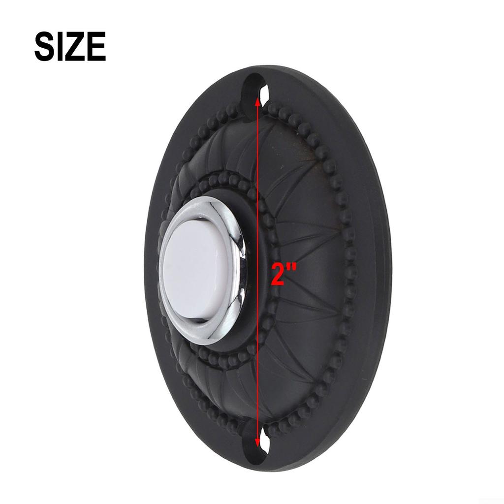 Round Iron Doorbell Wired Lighted LED Visibility After Dark