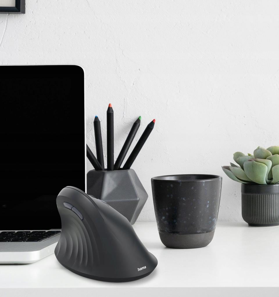 Hama Ewm-500 Wireless Vertical Mouse Black 1 Pc