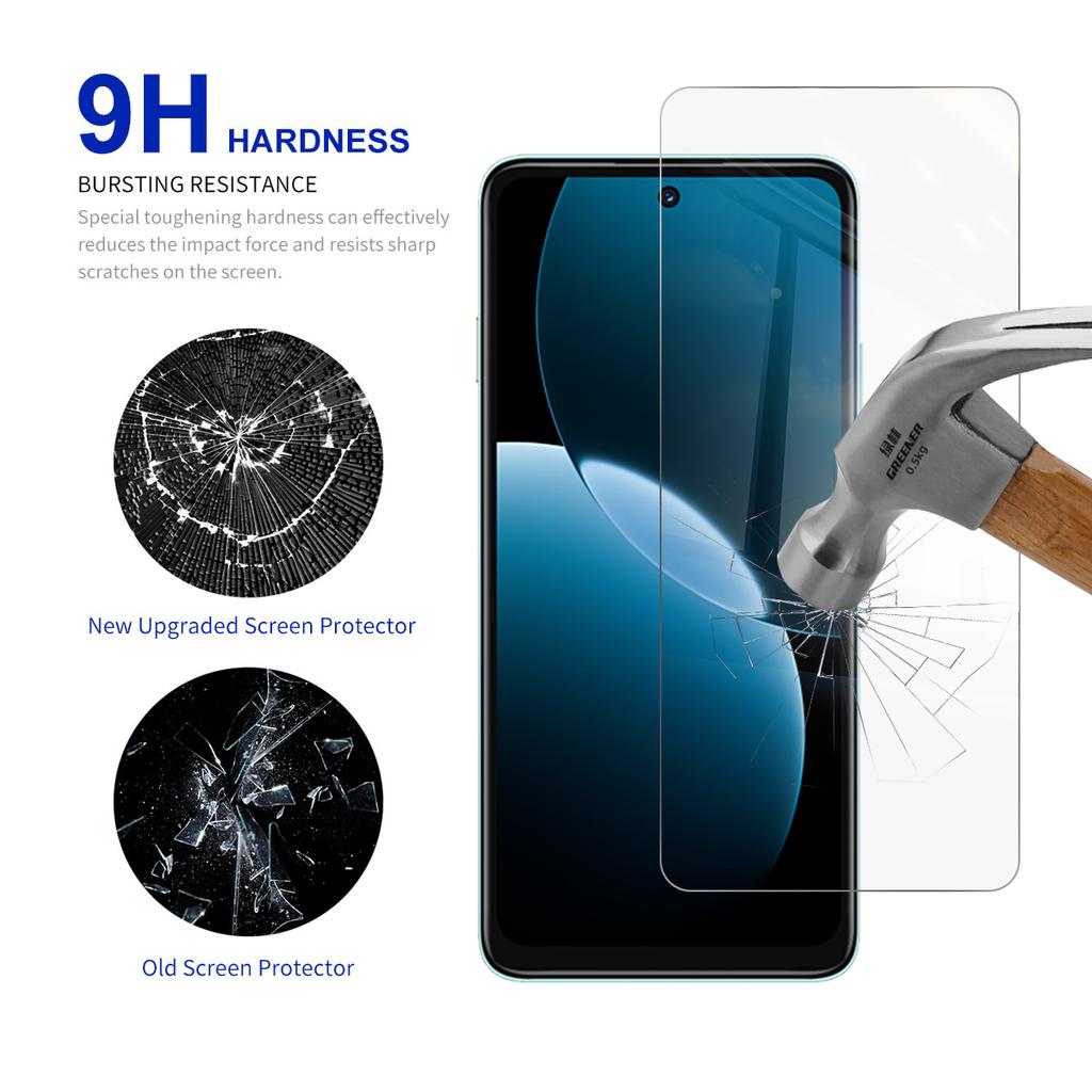 RURIHAI 10Pcs For Wiko Hi Enjoy 80 5G Screen Protector 0.26mm 2.5D High Aluminium Silicon Glass Film