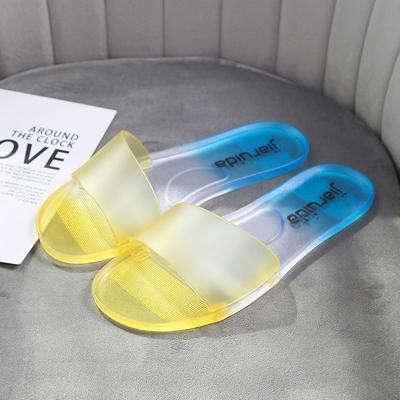 2024 Роскошные Новые Классные Тапочки Женские Летние Модные Прозрачные Тапочки с Плоской Подошвой Универсальные Повседневные Тапочки
