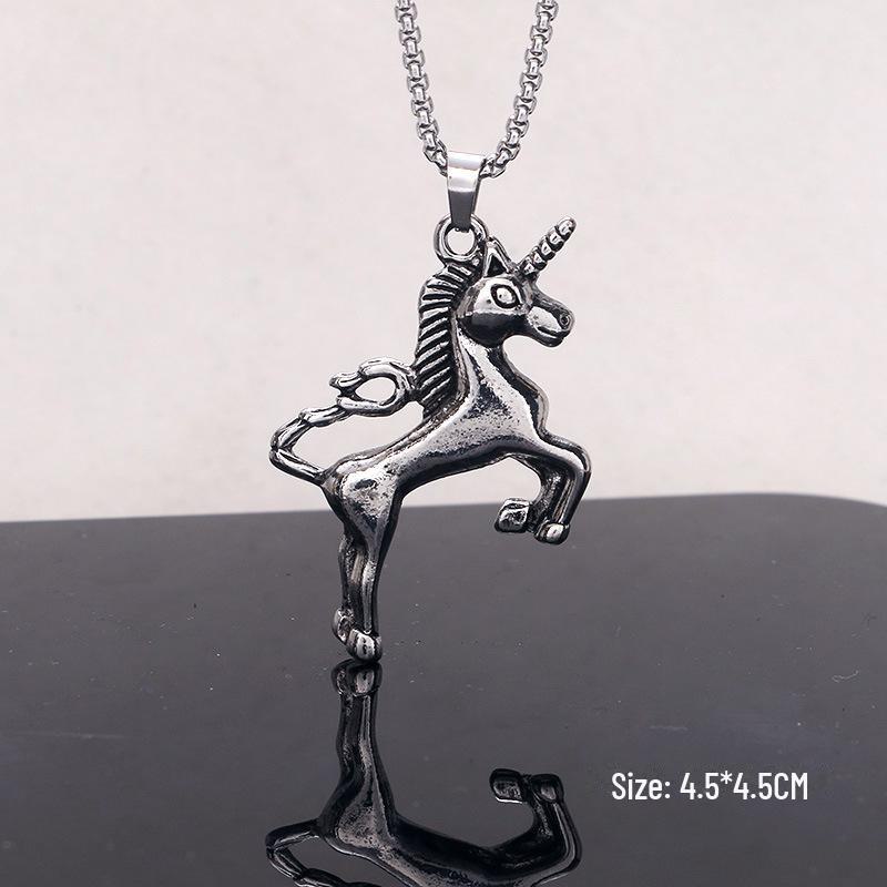 Модное ожерелье унисекс: Подвеска из сплава в виде животного на цепочке для свитера