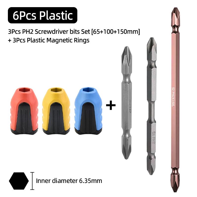 Магнитный держатель бит Магнитное кольцо Сильный намагничиватель Демагнетизатор 6,35 мм Держатель бит для крестовой отвертки Phillips Ручные инструменты
