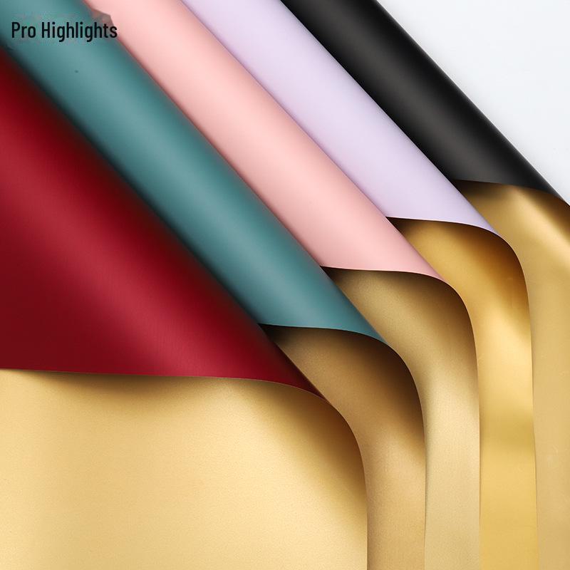 Элегантная двухцветная золотая упаковочная бумага для цветочного букета