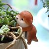 Cute Hippopotamus Hanging Flower Pot Cartoon Otter Bonsai Ornaments  Micro-landscape Accessories