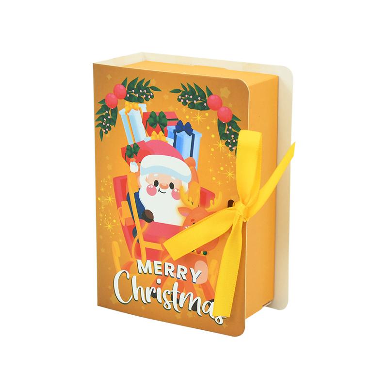 5 шт. в форме книги, рождественские коробки для конфет, сумка, Санта-Клаус, детская подарочная упаковка, коробка, украшения для вечеринки Navidad Natal Noel