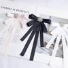 College Style Butterfly Knot Simple Slim Adjustable Elastic Band Ribbon Diamond Bowtie Solid Color Business Dress Neck Tie
