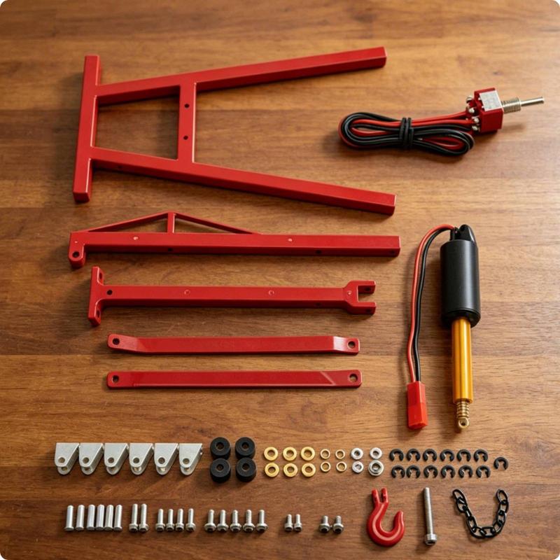 1/10 Scale Garage Set Detailed Simulation Rc Engine Hoist Realistic Model Car