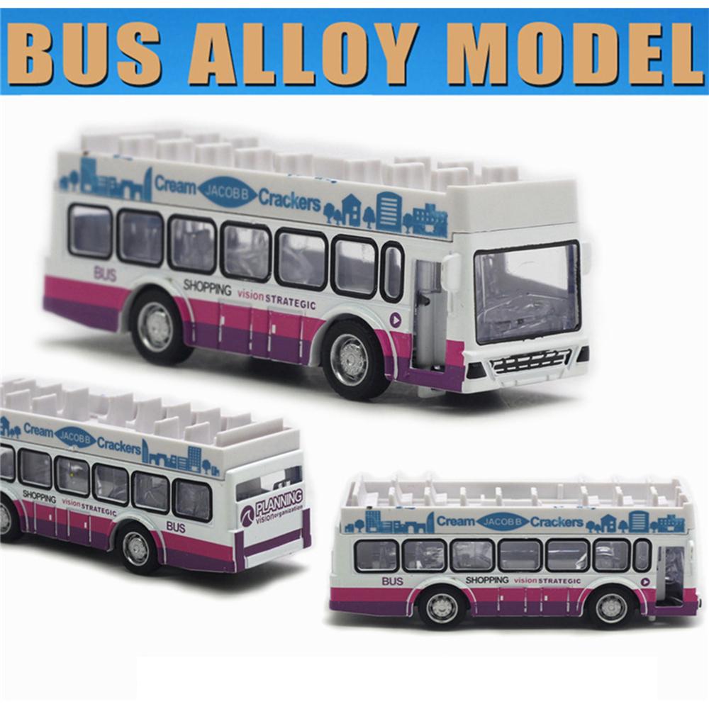 Модель мини-автобуса из сплава 1/60 с откидной спинкой, игрушка туристического автобуса с высокой имитацией, подарочный набор
