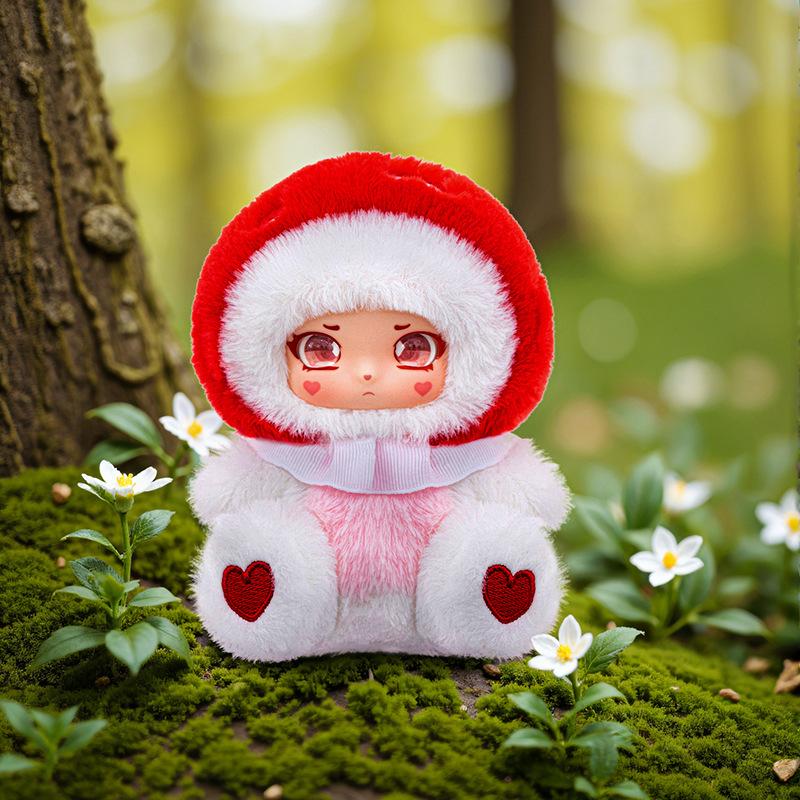 Vinyl Face Mushroom Baby Plush Toy Car Pendant Girl Backpack Pendant Cute Keychain Pendant