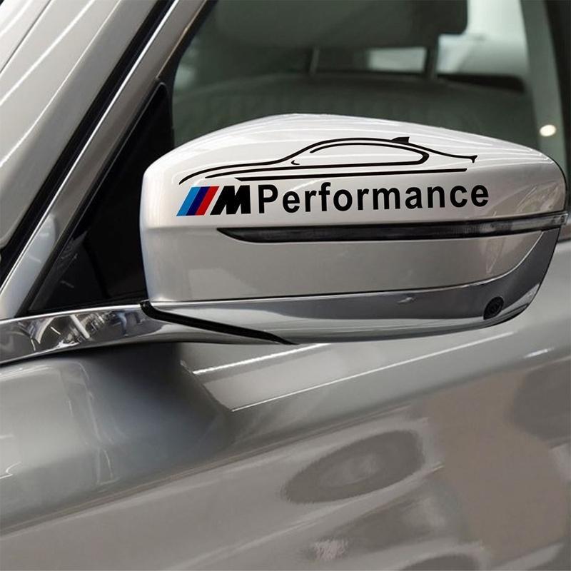 2Pcs Car Rearview Mirror Badge 3D Sticker Decal Accessories For BMW M E34 E36 E60 E90 E46 E39 E70 F10 F20 F30 X5 X6 X1 M3 M5 M6 E71 F01 F02 F87