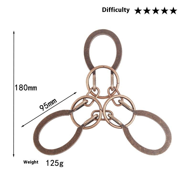 1 Piece 3D Metal Puzzle Brain Teaser Ring Removal Adults Kids Iq Challenge Games Horseshoe Lock Old Lock Shackles Solution Wit