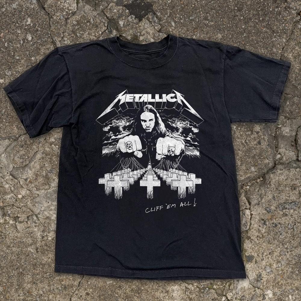 METALLICA CLIFF BURTON KILL EM ALL Унисекс Черная Футболка Размер S-5XL Унисекс Футболка