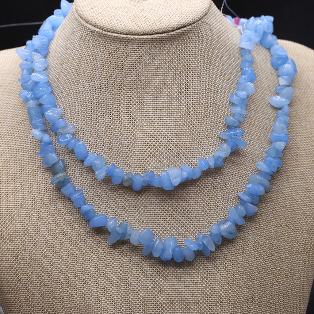 Бусины из натурального камня амазонит/зебра, гравийные бусины для изготовления ювелирных изделий, ожерелье, серьги, браслет, аксессуар, длина 80 см