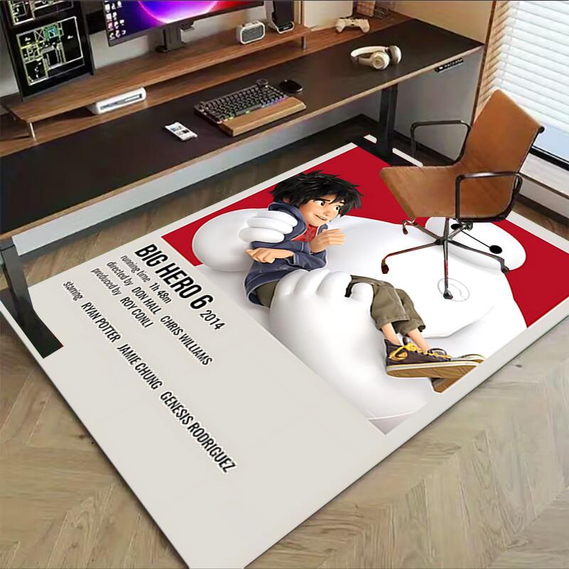 1pc Big Hero Adventure Carpet for Playroom Bedroom Living Room Sofa Home Decor,kids Game Area Rug Non-slip Floor Mat Y72385