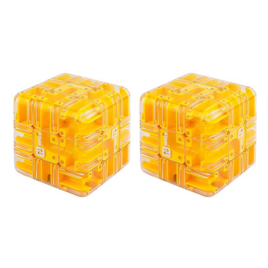 1/2 шт. 3D Пазл Лабиринт Куб Развивающая Головоломка Ручной Лабиринт с Перекатывающимся Шариком Куб Лабиринт Пространственное Восприятие Тренировка Логического Мышления Игрушка Лабиринт с Бусинами